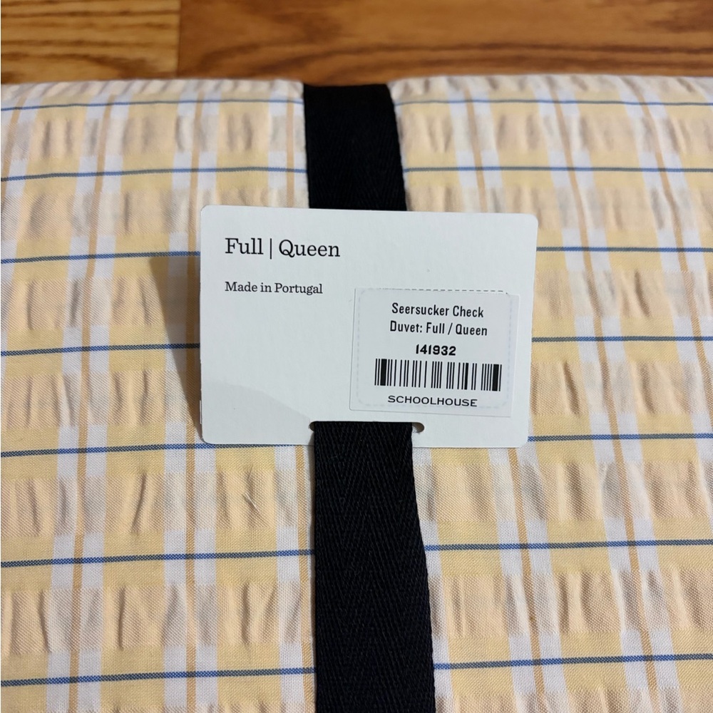 NEW Schoolhouse Seersucker Check Duvet Cover - Picture 3 of 3